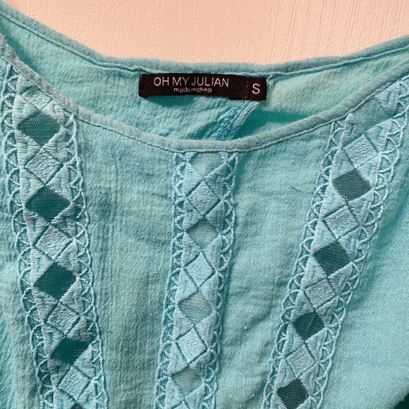 ☮️✌️BOHO off shoulder top S - Picture 2 of 4